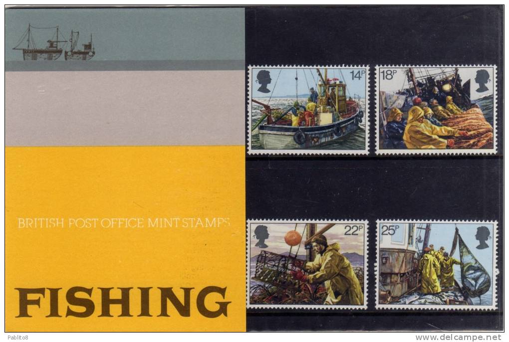 GREAT BRITAIN - GRAN BRETAGNA FOLDER 1981 FISHING FISHERMEN YEAR - PESCA ANNO DEI PESCATORI MNH - Presentation Packs