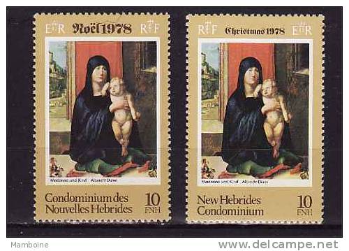 Nouvelles Hebrides  1978  Noel   N° 541 Et 543  =  Neuf X X - Unused Stamps