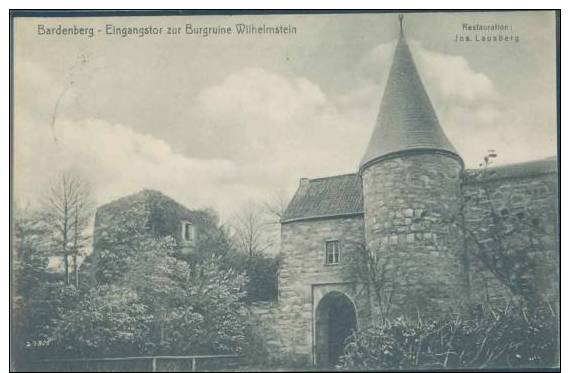 Ak Bardenberg, Eingangstor Burgruine Wilhelmstein - Würselen