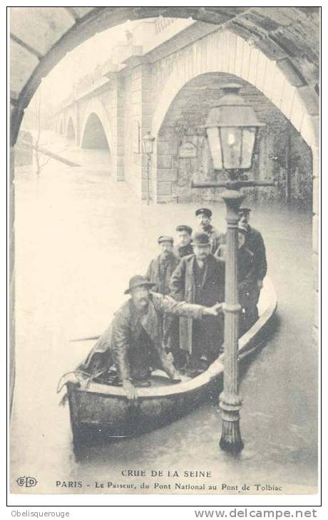 Crue De La Seine  PARIS - Le Passeur Du Pont National  -  Pont De Tolbiac TOP TOP - Arrondissement: 14