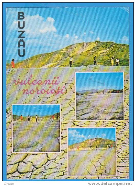 Les Volcans Boeux, Mud Volcanoes, Buzau Romania Postal Stationery Postcard 1980 2 Scan Very Rare - Volcans