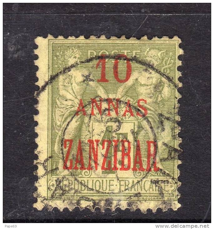 Zanzibar N° 29  O  10 A. Sur 1 F. Olive, Assez Belle  Oblitération ,  TB - Used Stamps