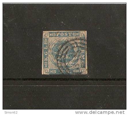 DANEMARK 1854 N 3 Obliteré Avec Charniere - Used Stamps