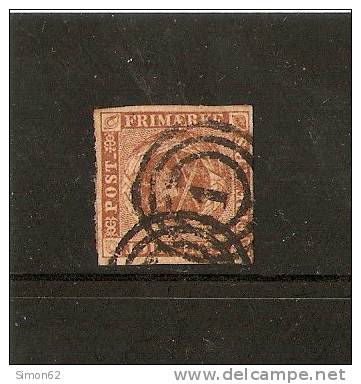 DANEMARK 1854 N 4 Obliteré Avec Charniere - Used Stamps