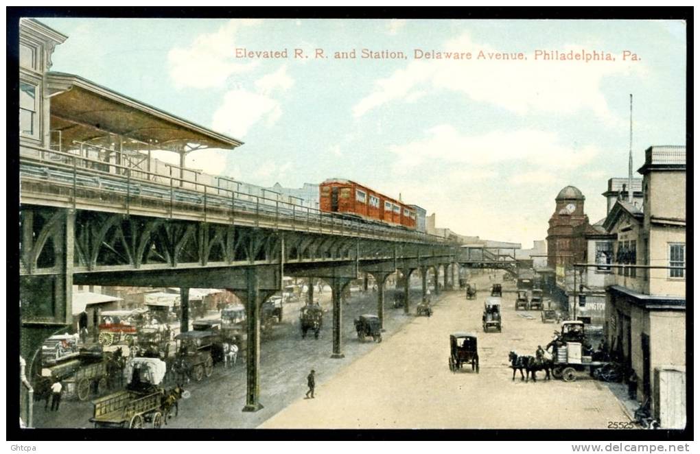 CPA. ETATS UNIS. Elevated R.R. And Station, Delaware Avenue, Philadelphia, Pa. - Philadelphia