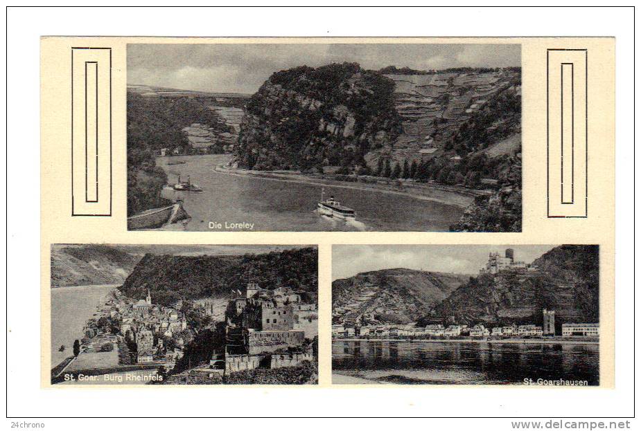 Allemagne: Die Loreley, St. Goarshausen, Burg Rheinfels (12-1512) - Loreley