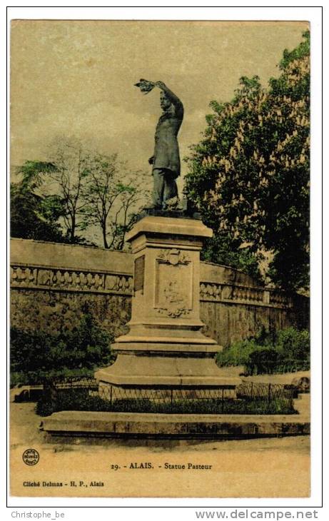 CPA Alais, Alès, Statue Pasteur (pk4694) - Alès