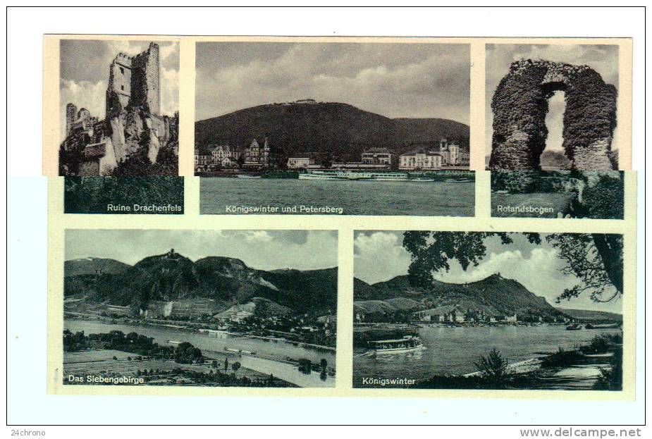 Allemagne: Ruine Drachenfels, Konigswinter Und Petersberg, Rolandsbogen, Das Siebengebirge (12-1514) - Petersberg