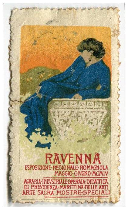 ERINNOFILO ESPOSIZIONE REGIONALE ROMAGNOLA RAVENNA ANNO 1904 ILLUSTRATORE DUDOVICH - Erinnophilie