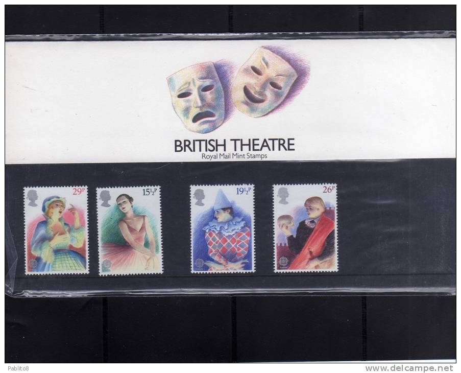 GREAT BRITAIN - GRAN BRETAGNA FOLDER 1982 BRITISH THEATRE - TEATRO INGLESE MNH - Presentation Packs