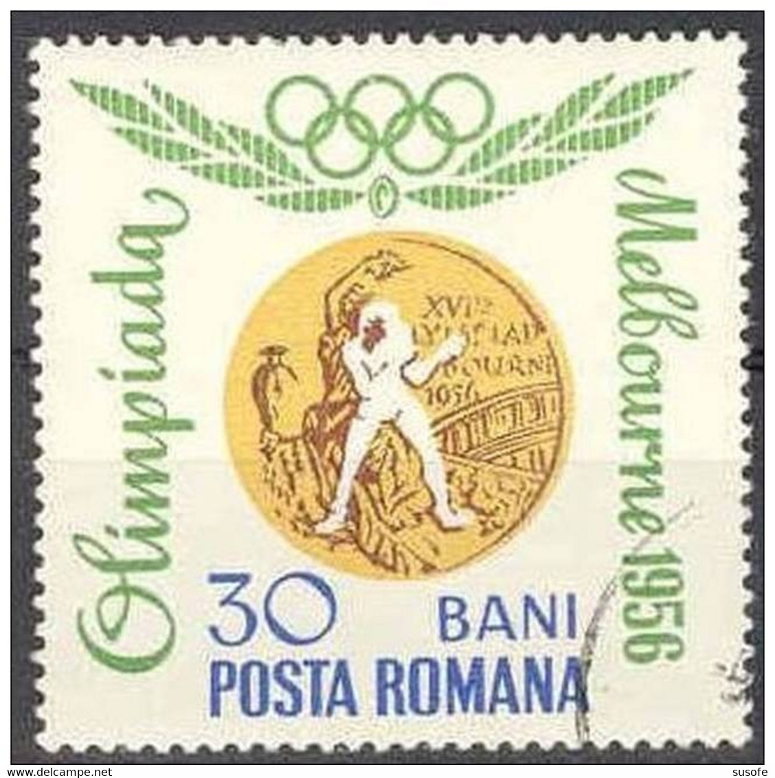 Rumania 1964 Scott 1692 Sello * Medallas Olimpicas Melbourne Boxeo Michel 2346 Yvert 2069 R. P. Romina Romania Stamps - Neufs