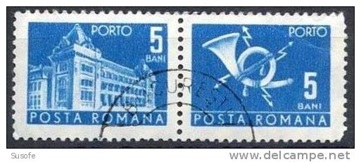 Rumania 1967 Scott J122 Sellos * Oficina De Correos Y Corneta & Post Horn Porto Michel P108 Yvert T128 Posta Romana - Neufs