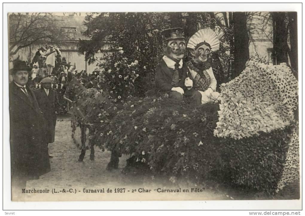 Marchenoir. - Carnaval De 1927. 2è Char "Carnaval En Fête" . Superbe Cliché - Marchenoir