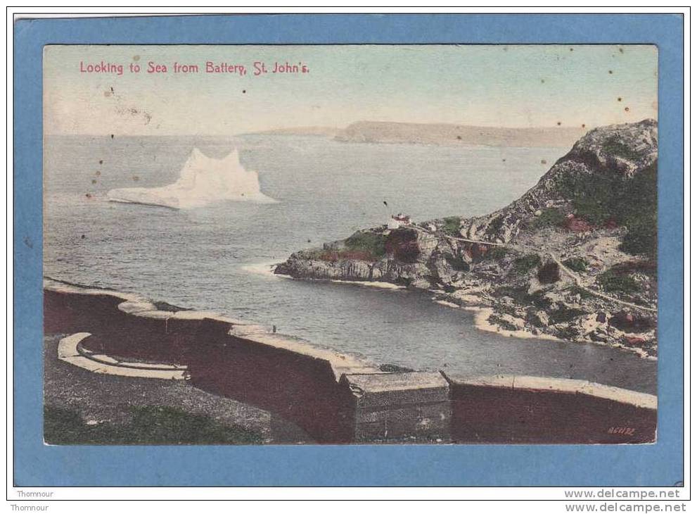 St.  JOHN´S  -  Looking To Sea  From  Battery  -  1908   -  BELLE CARTE  - - St. John's