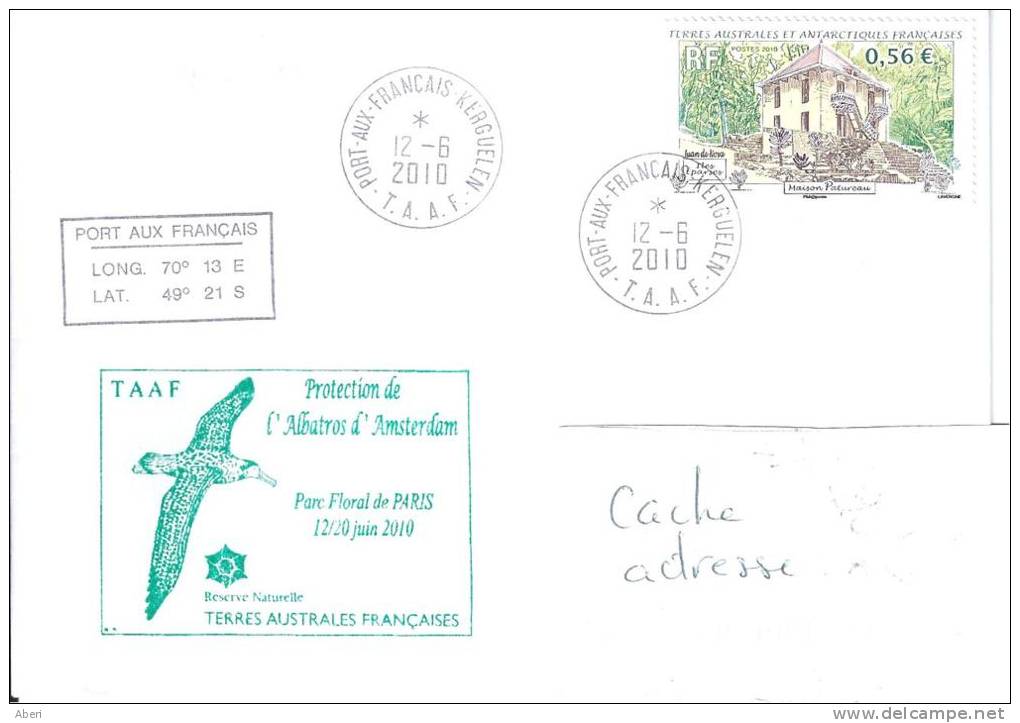 8095  PROTECTION De L'ALBATROS - PORT Aux FRANCAIS - KERGUELEN - - Cartas & Documentos