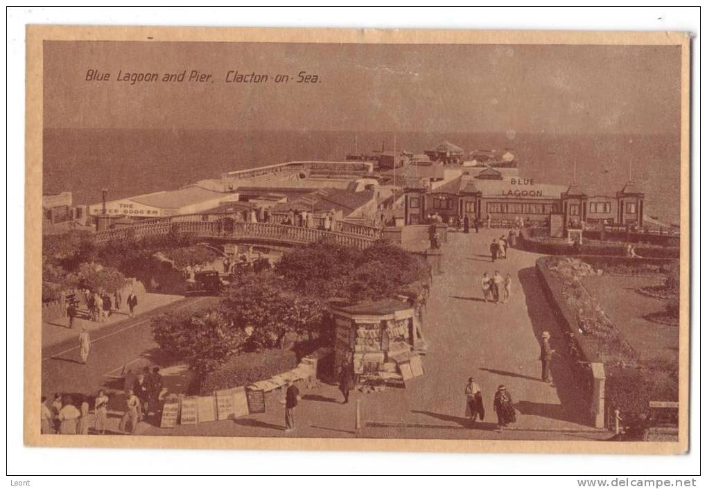 England - Clacton On Sea - Blue Lagoon And Pier - Volunteer For A Forces Career  Cancel - 1947 - Clacton On Sea