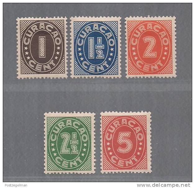 Curacao 1936 Unused Hinged  Stamp(s)  Definitives, Numbers 121-125 - Curacao, Netherlands Antilles, Aruba