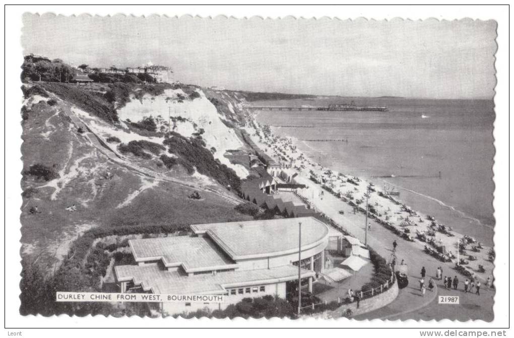 England - Bournemouth - Durley Chine From West - Not Used - Bournemouth (hasta 1972)