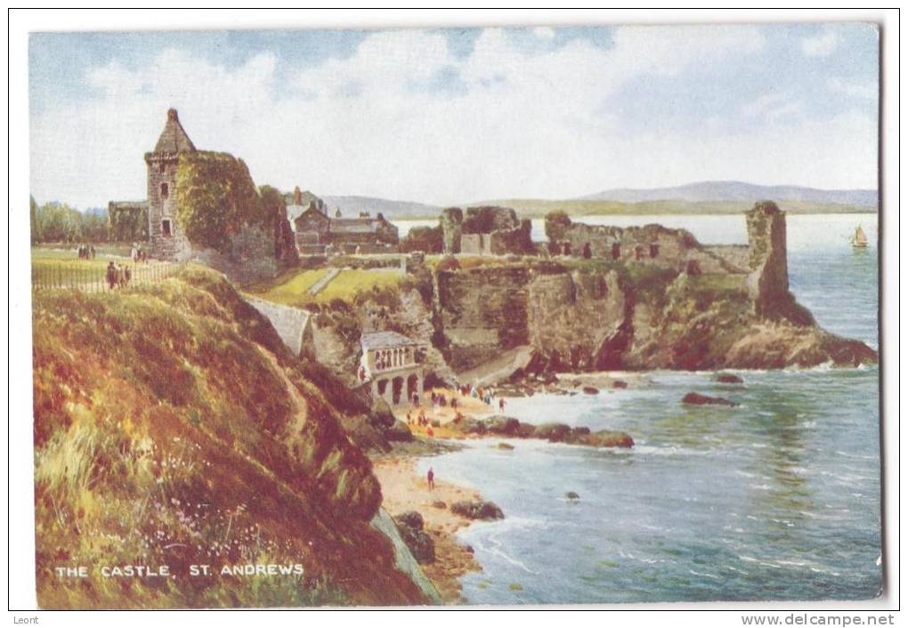 Scotland - St. Andrews - The Castle - Water Colour By Brian Gerald - Not Used - Fife