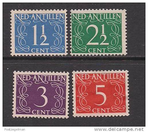 NEDERLANDSE ANTILLEN 1950 Unused No Glue Stamp(s)  Numbers 4 Values Thus Not Complete - Curacao, Netherlands Antilles, Aruba