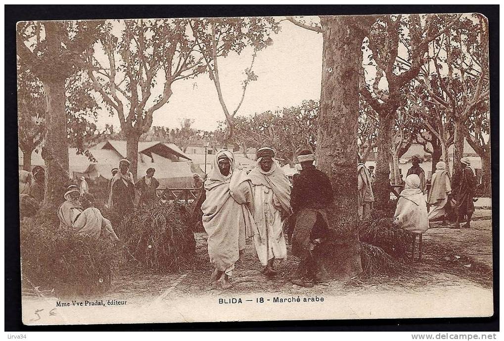 CPA  ANCIENNE-  ALGÉRIE- BLIDA- MARCHÉ ARABE EN TRES GROS PLAN- - Blida