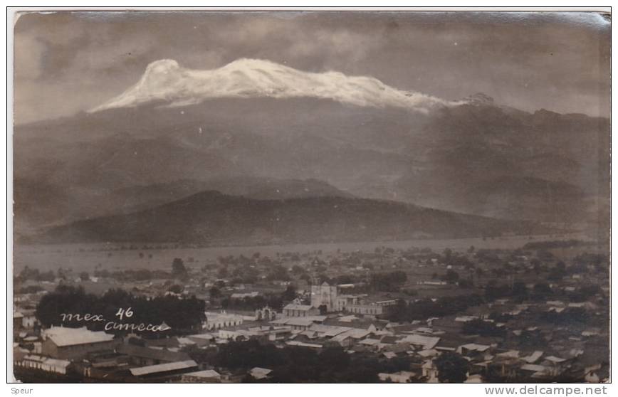 Mexico - Sleeping Woman Mountain And Town. Real Photo, Postally Used, 1936. Commemmorative Stamp: 1910-1934. - Mexico