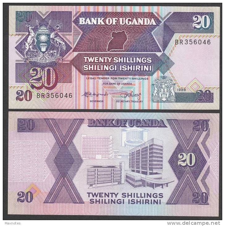 UGANDA :20 Shilling - P29b - UNC - Oeganda