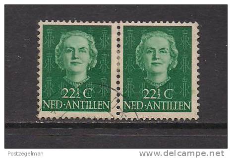 NEDERLANDSE ANTILLEN 1950 Cancelled  Stamp(s)  Juliana 2 X 22,5 Cent Nr. 225 - Curacao, Netherlands Antilles, Aruba