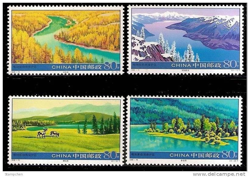 China 2006-16 Hanasy Conservation Nature Stamps Mount Forest Lake Deer River Snow Seasons - Unused Stamps