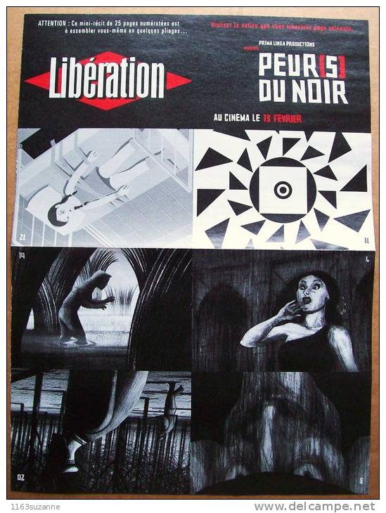 DP Dossier De Presse Du Film PEUR(S) DU NOIR (2008) > BLUTCH, CHARLES BURNS, LORENZO MATTOTTI - Bioscoopreclame