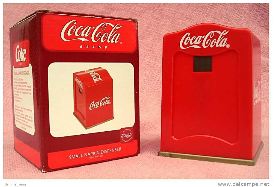 Serviettenspender Coke Coca-Cola  -  Small Napkin Dispenser - Ca. 15 X 10 X 10 Cm - Articles Ménagers