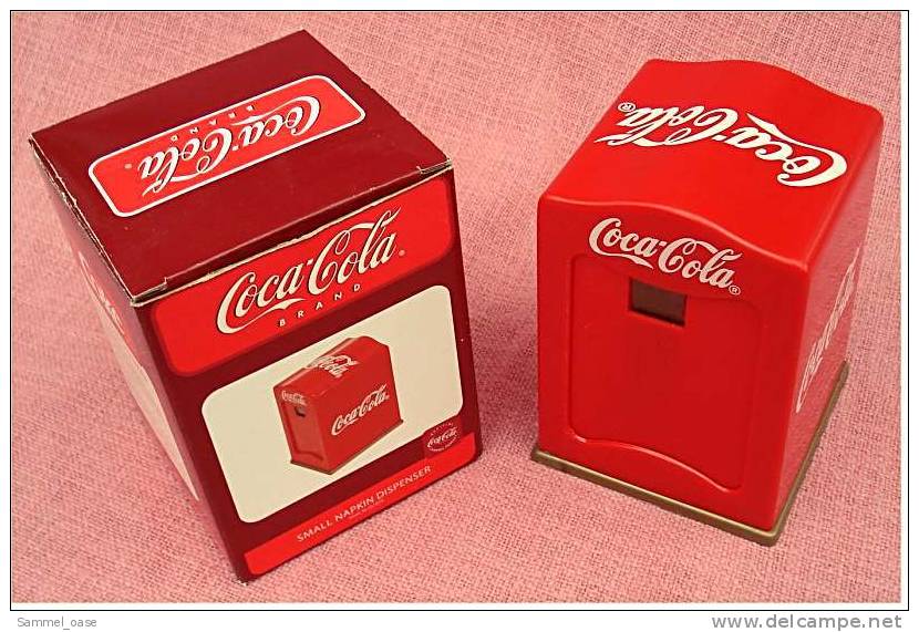 Serviettenspender Coke Coca-Cola  -  Small Napkin Dispenser - Ca. 15 X 10 X 10 Cm - Articles Ménagers