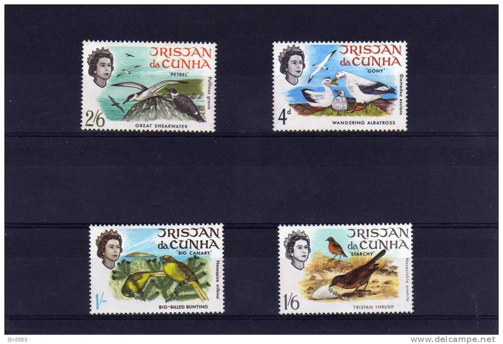 1968 Tristan Da Cunha Bird Set  MNH - Tristan Da Cunha