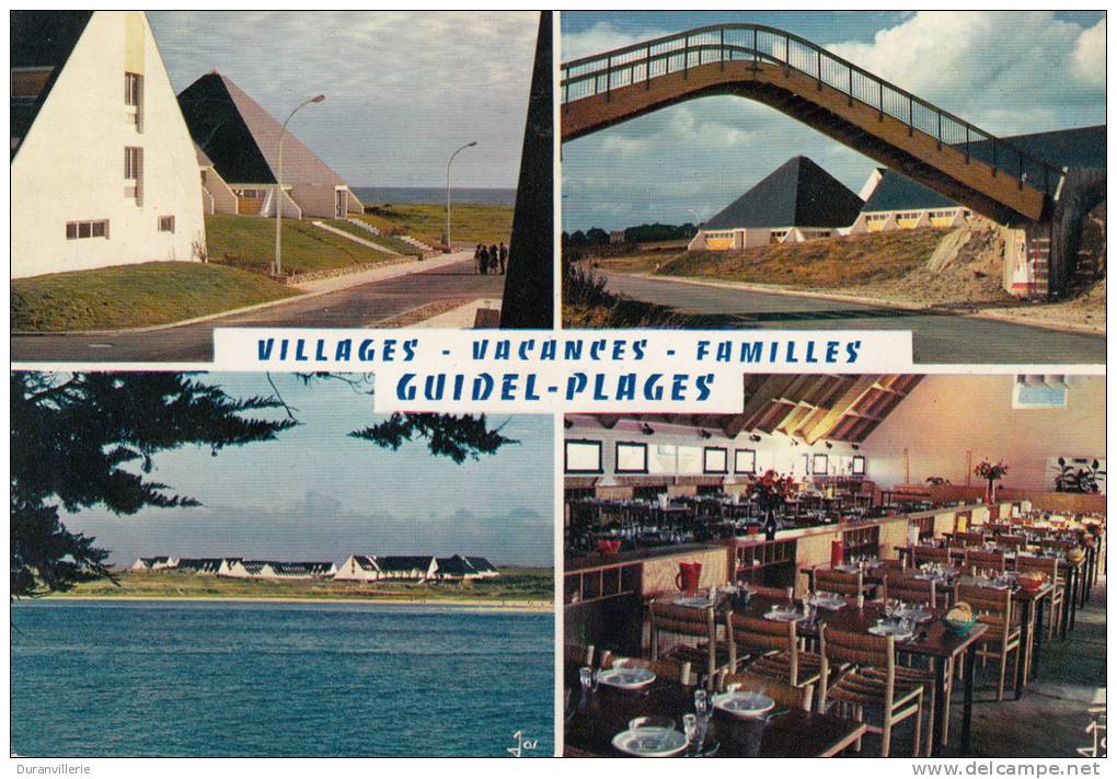 56 - GUIDEL - Plages. Village Vacances Familles. Multi-vues. 1970 - Guidel