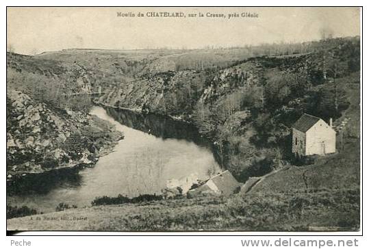 N°19031 -cpa Moulin Du Chatelard- Sur La Creuse Près Glénic- - Moulins à Eau