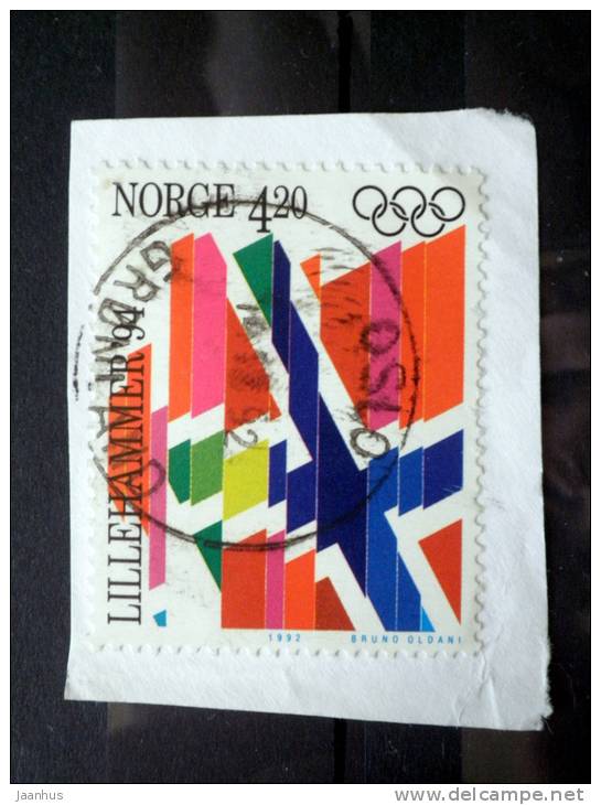 Norway - 1992 - Mi.nr.1106 - Used - Olympic Winter Games In 1994, Lillehammer - On Paper - Used Stamps