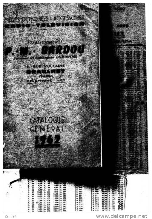 P.M. Barou - Graulhet (Tarn) - Catalogue Général Pièces Radio-Télévision - Plus Tarif (le Scanne Ne Passe Pas) - Advertising