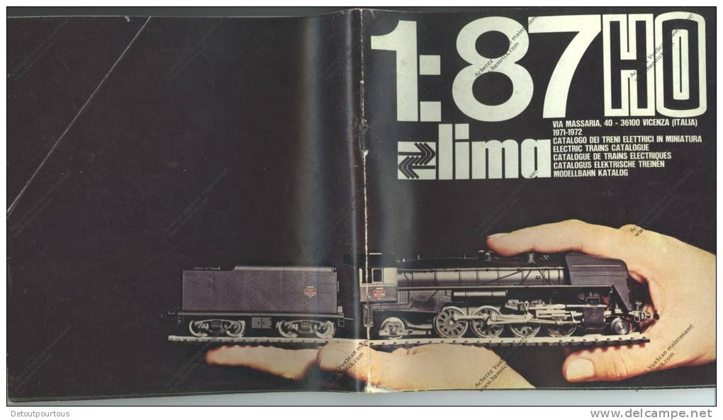 Catalogue LIMA HO 1971  (train Miniature Model Railways Catalogo Treno )  80 Pages - Francese