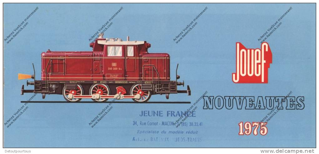 Catalogue JOUEF Nouveautés 1975 (train Miniature Modelisme Model Railways Catalogo Treni )  12 Pages - Frans