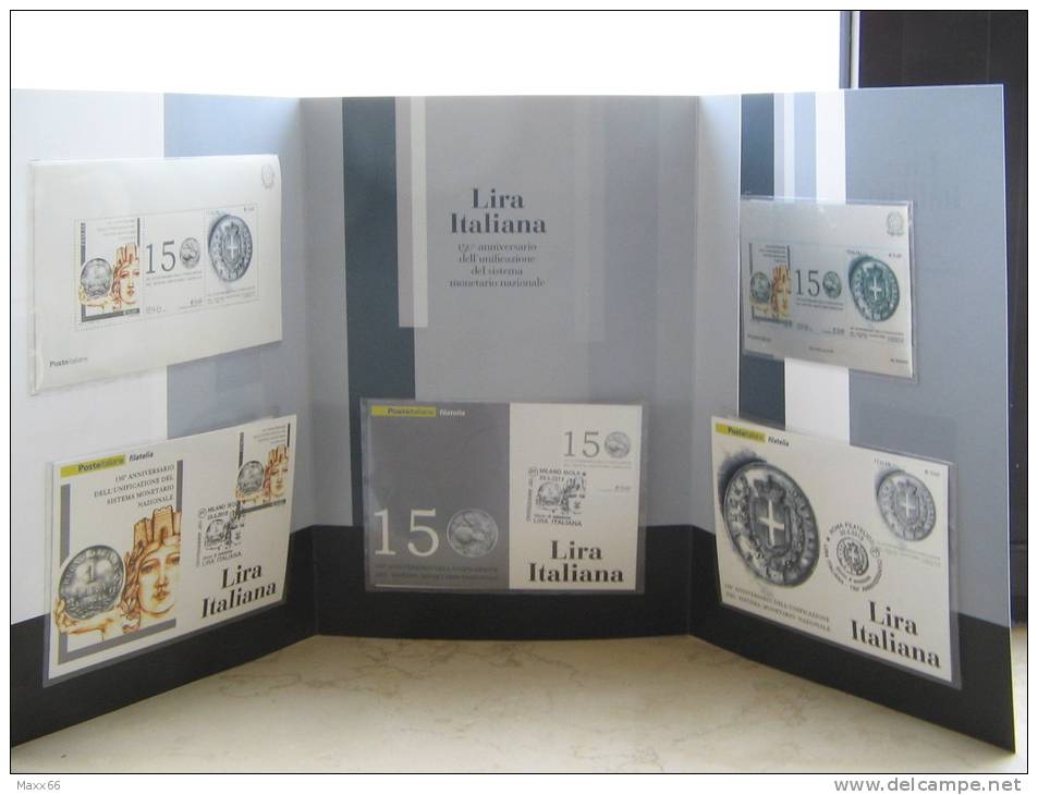 ITALIA 2012 - FOLDER POSTE ITALIANE - 150° ANNIVERSARIO LIRA ITALIANA - ARGENTO - Paquetes De Presentación