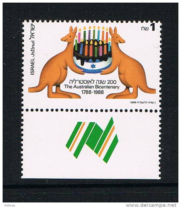 ISRAEL  THE AUSTRALIEN BICENTENARY   1988 **  MET TAB - Neufs (avec Tabs)