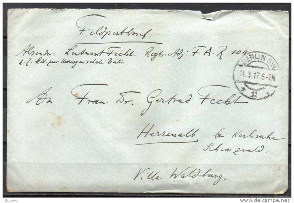 Allemagne - Feldpost - Extraordinaire lot de correspondance - 1914/18 - Rare, à voir !!!