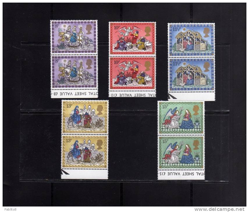 GREAT BRITAIN - GRAN BRETAGNA 1979 CHRISTMAS - NATALE - NOEL - NAVIDAD - NATAL MNH X 2 - Nuovi