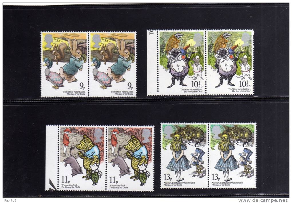 GREAT BRITAIN - GRAN BRETAGNA 1979 YEAR OF THE CHILD: CHILDREN´S BOOKS - ANNO DEL FANCIULLO  MNH X 2 - Nuovi