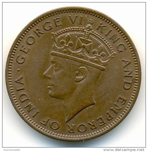 BRITISH HONDURAS 1 CENT 1939 , UNC , UNCLEANED COIN - Kolonies