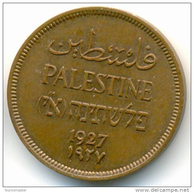 PALESTINE , 1 MIL 1927 , UNCLEANED COIN - Israël