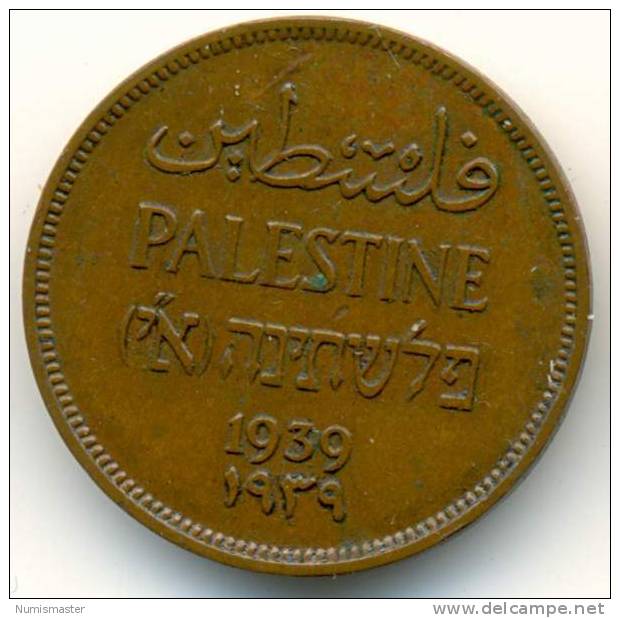 PALESTINE , 1 MIL 1939 , UNCLEANED COIN - Israël