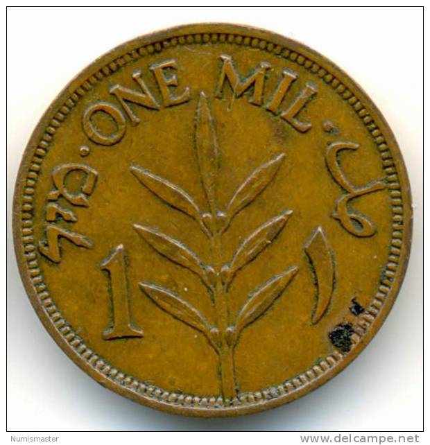 PALESTINE , 1 MIL 1942 , UNCLEANED COIN - Israël