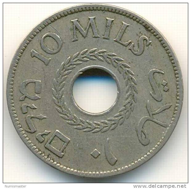 PALESTINE , 10 MILS 1927 , UNCLEANED COIN - Israel