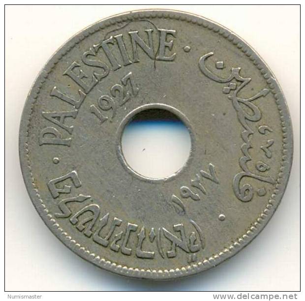 PALESTINE , 10 MILS 1927 , UNCLEANED COIN - Israel